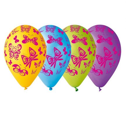 Balóny premium 12´´ motýle 5ks
