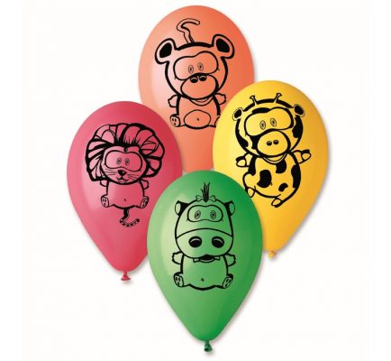 Balóny premium 12´´ zvieratká v džungli 5ks