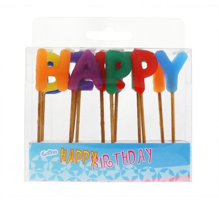 Sviečka narodeninová HAPPY BIRTHDAY
