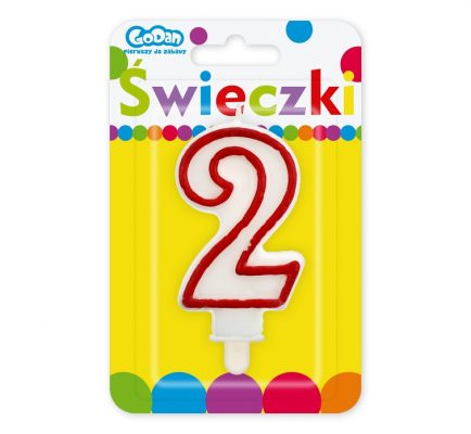 Sviečka číslica 2 kontúra 5,5cm