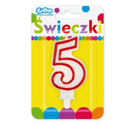 Sviečka číslica 5 kontúra 5,5cm