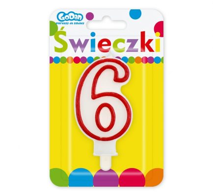 Sviečka číslica 6 kontúra 5,5cm