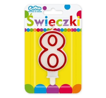 Sviečka číslica 8 kontúra 5,5cm