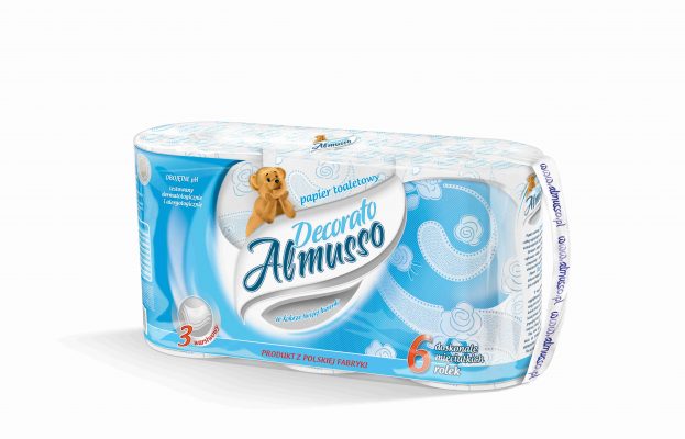 Toaletný papier DECORATO 6ks blue